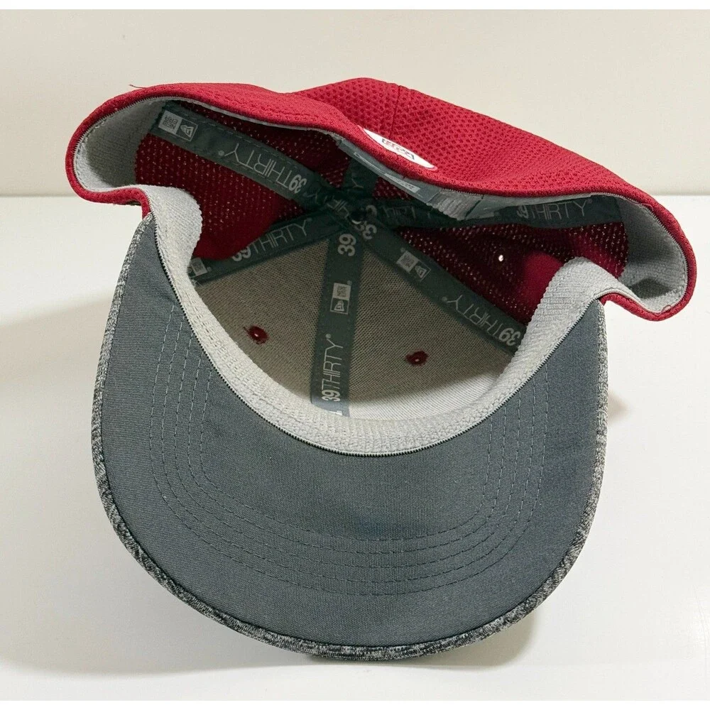 Arizona Cardinals Hat‎ Cap Fitted Mens M/L Red Gray New Era 39Thirty NFL - Picture 5 of 6